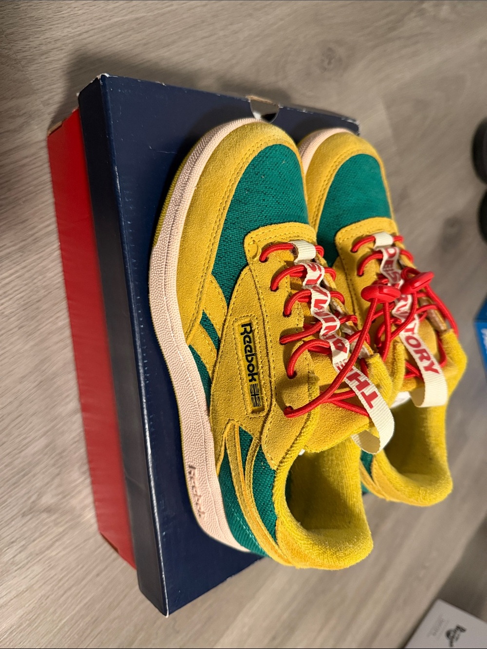 Reebok Kids Yellow, Green & Red Low-Top Sneakers